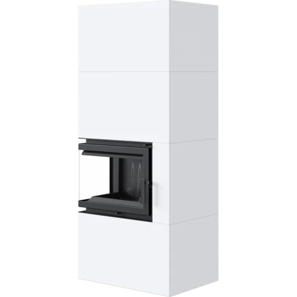 Modulær Peis Simple Box 8 kW Ø 200 Hvit Venstre - Bilde 4