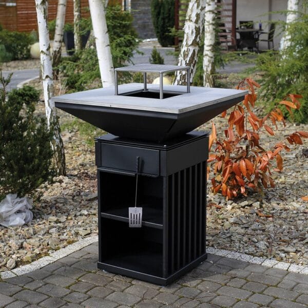 Peis med grill Quadrum Vertical